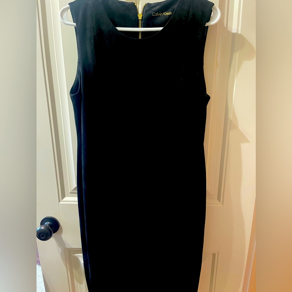Calvin Klein Black Velvet Dress